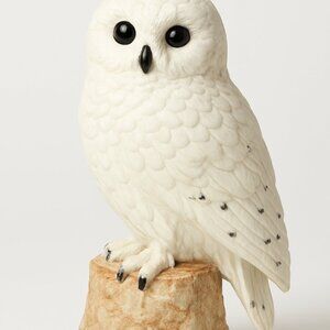 Home Decor Owl Statue One Of A Kind Holiday Snowy Cute Furnishing